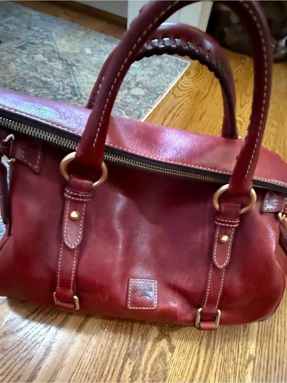 Dooney & Bourke Burgundy Leather Satchel